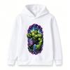 Kids Boys Girls Pullover Hoodie Super Green Hero Print Casual Soft Long Sleeve Hooded Sweatshirt for Children Daily Wear
