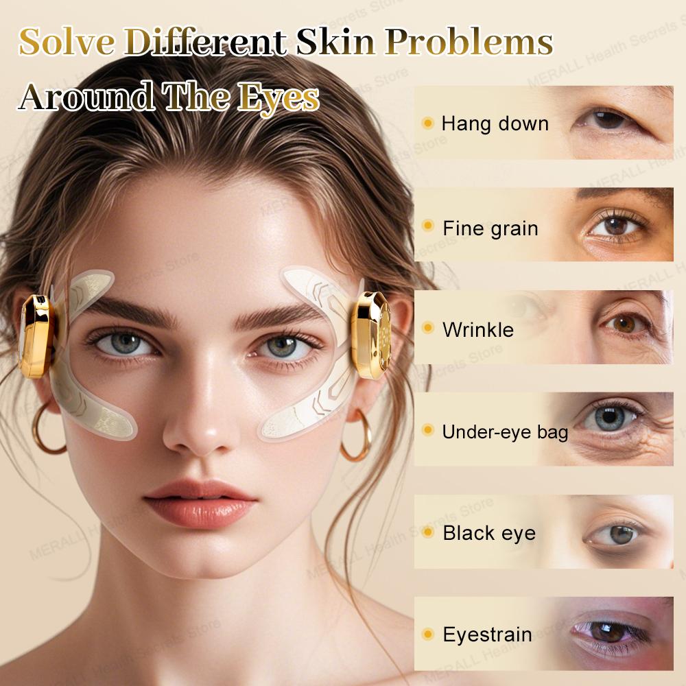 Eye Massager Ems Pulse Microcurrent Eye Care Device To Relieve Fatigue Massage Reduce Dark Circles Eye Swelling Anti-Wrinkle