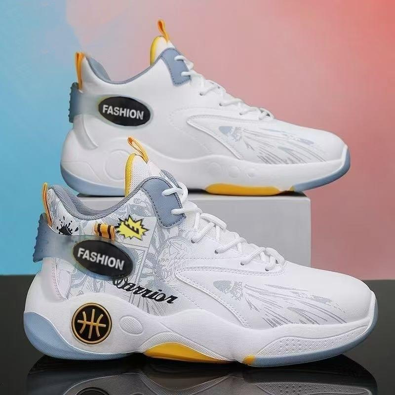 

Men s shoes 2025 spring new student basketball shoes sports running casual shoes youth platform shoes non-slip and resistant 44