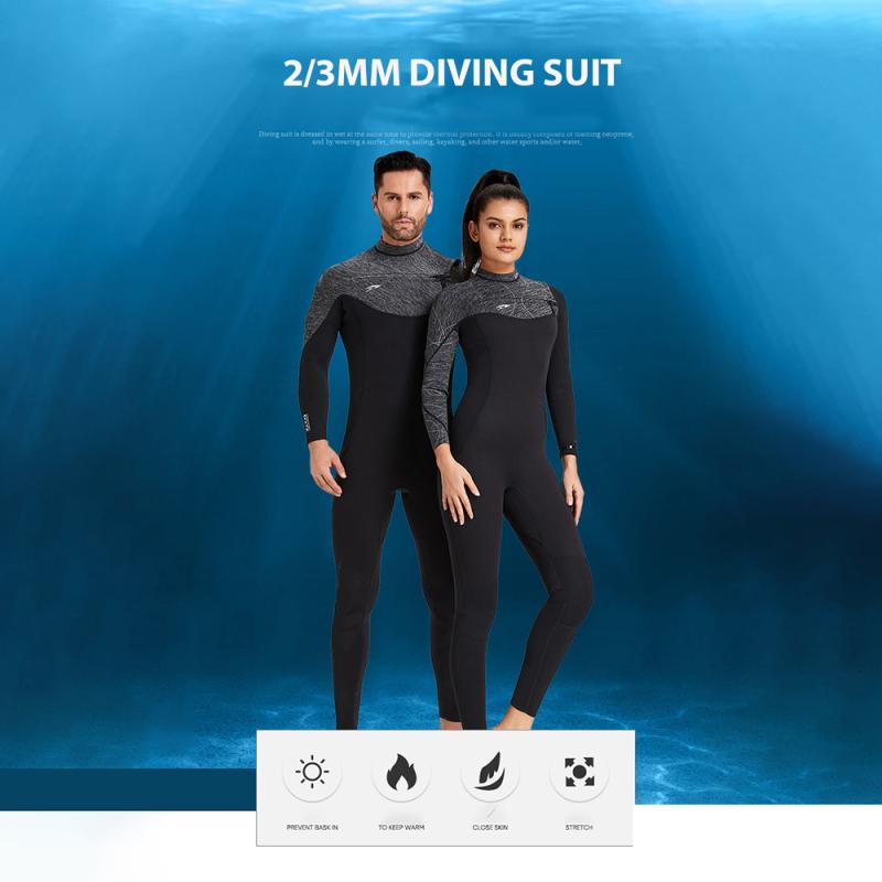 

3 мм неопреновий гідрокостюм преміум-класу Жінки Чоловіки Підводне плавання Термо зимові Теплі гідрокостюми Повний костюм Плавання Серфінг Обладнання для каякінгу L