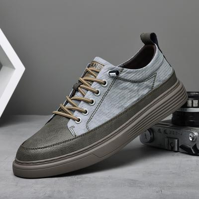 Fashion Brand Men's Casual Leather Shoes Male Sneakers Comfortable Flat Shoes High End Fashion Lace Up Shoes for Man Tenis Masculino