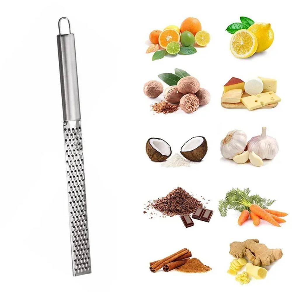 Stainless Steel Handheld Cheese Grater – Multi-Use Grinder for Garlic, Ginger, Citrus Zest, Vegetables & Hard Cheeses