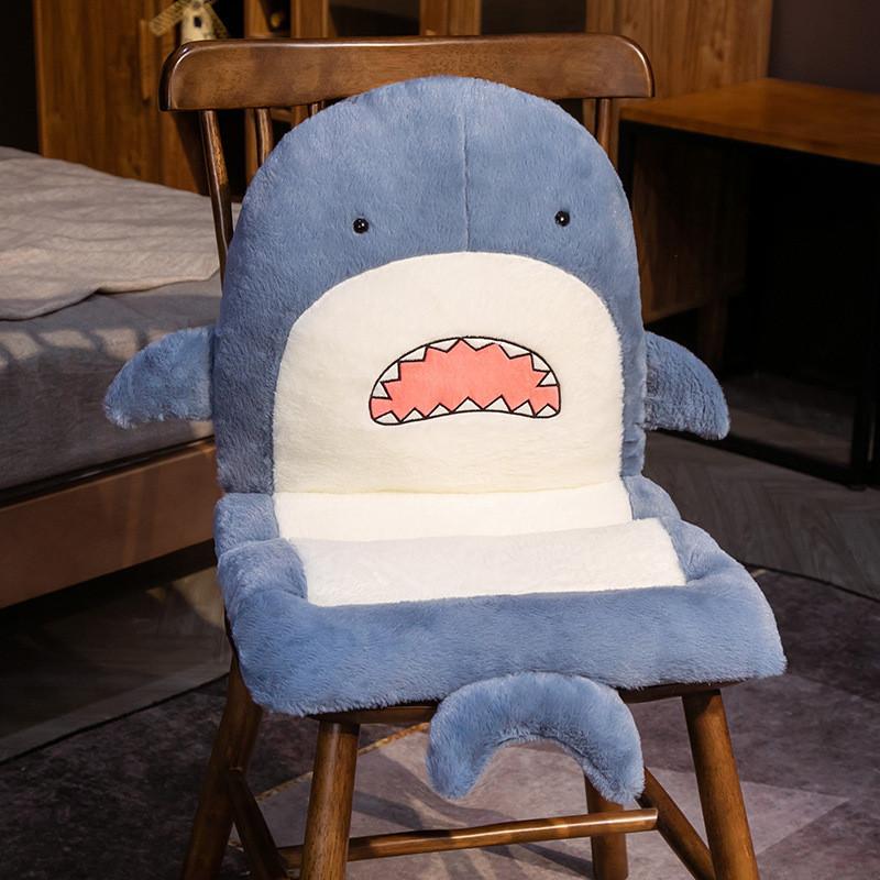 Adorable Shark Cartoon Design Plush Seat Cushion For School And Use Offices