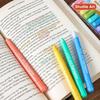 Shuttle Art Highlighter Pastel Solid Fluorescent Fluorescent Light Retractable Gel with Clear for Marking Convenient Storage Pens, Colors, 12-Color