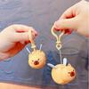 Cute Kapybara Toys Creative Pull String Flying Kapybara Bag Pendant Car Keychain Pendant Decompression Kapybara Doll Keychain