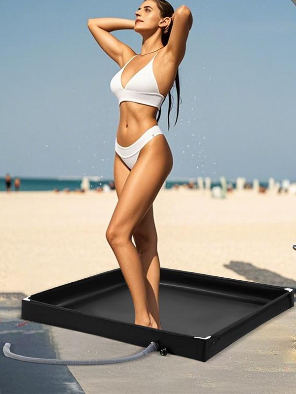 New Camping Shower Tent Floor Base Outdoor Tent Shower Tray Folding Shower Pan Pets Shower Basin Base For Camping Travel