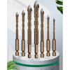 Set of spiral drill bits for glass, tiles, ceramics, 7 pcs., 3-12 mm