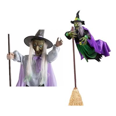 Glowing Hovering Witch Figure With Lighting Eye Effects Horror Animatronics Props Halloween Decoration Applications Gift