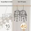 Garment Hanger With Windproof Clip Stainless Steel Sock Dryer For Home Camping Accessory