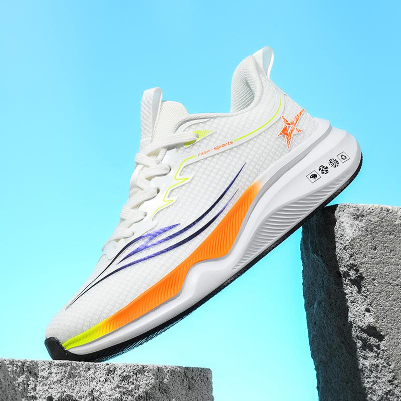 Fashion New Spring/summer Breathable Lace-up Mesh Men's Shoes Fashion Casual Sports Non-slip Vulcanized Shoes for Men with Extra Size