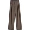 Suit Pants High Waist Casual Straight Pants Loose Drape Small Trousers