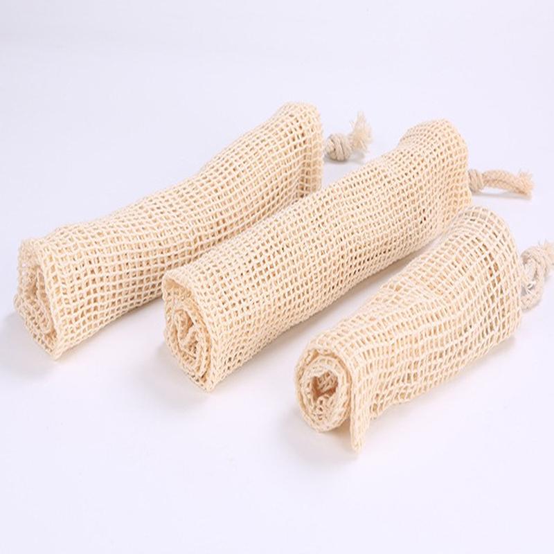 3PCS/LOT Cotton Mesh Vegetable Bags Produce Bag Reusable Cotton Mesh Vegetable Storage Kitchen Fruit Vegetable with Drawstring