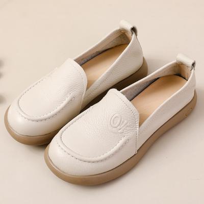 Loafers Women's Shoes Fashion Soft Soled Casual Shoes Women's Leather Shoes Genuine Leather