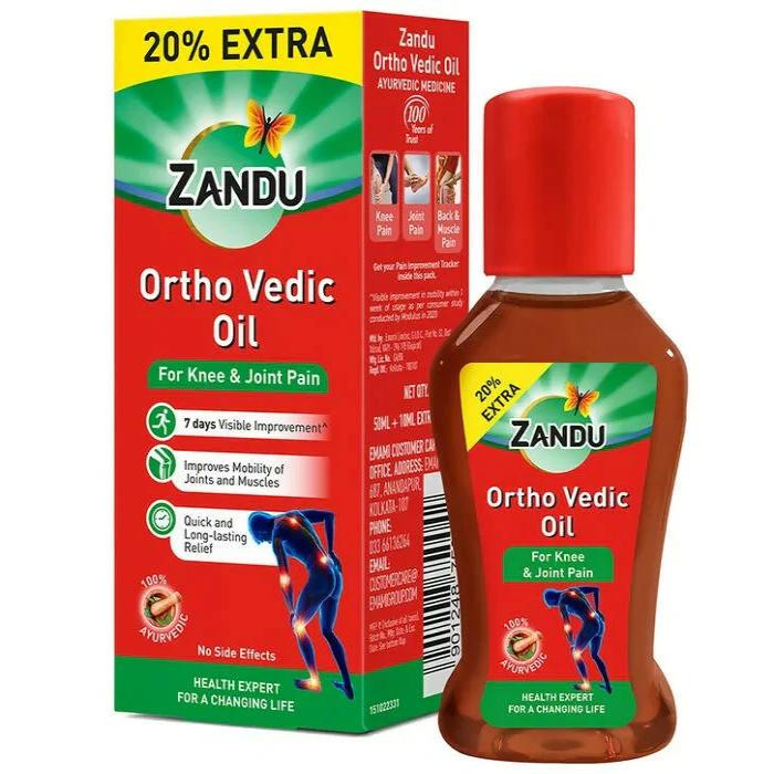 Zandu Ortho Vedic Knee & Joint Pain Oil - 60 Ml