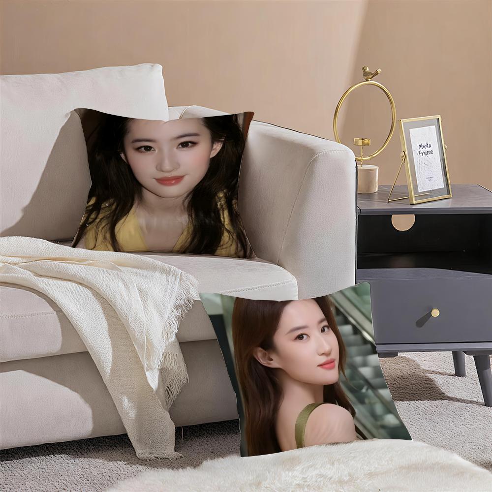 Elegant Beautiful Star LLiu Yifeixixis Cushion Cover Throw Pillow Cover Hidden Button Durable Polyester Chair Cushion