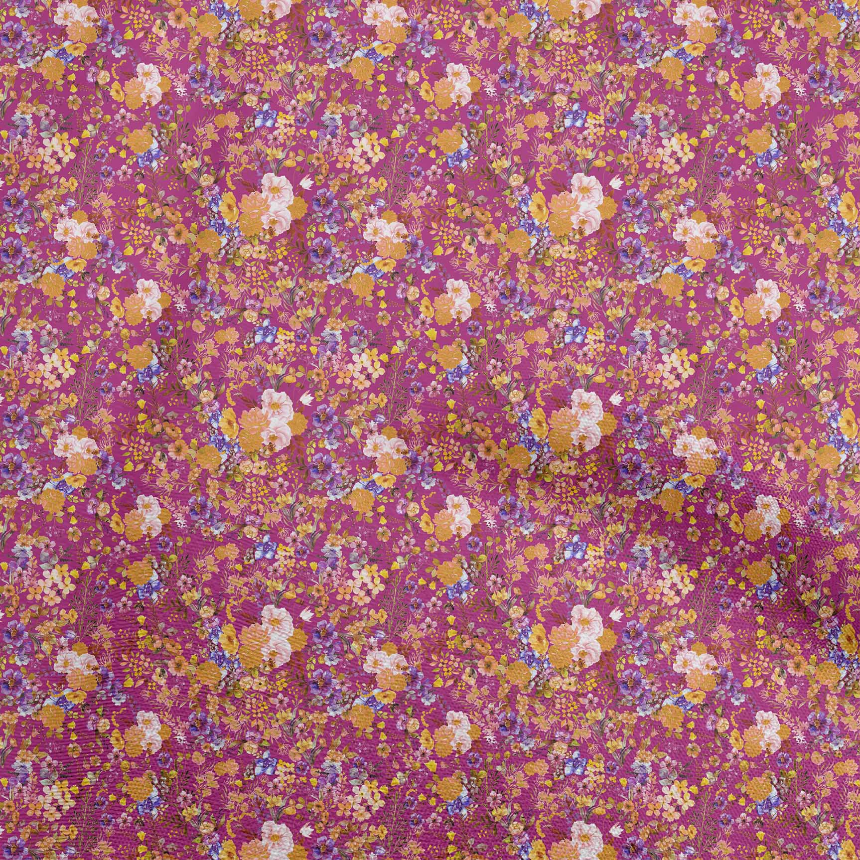 

OneOone Cotton Flex Blue Fabric Florals Quilting Materials Print Швейна тканина у дворі 40 дюймів 42 Inch Wide - Viscose Chiffon рожевий