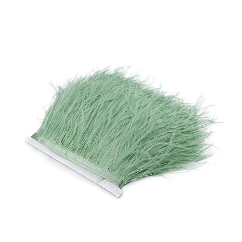 Feather2/5/10Meters 10-15CM Light Color Ostrich Feathers Trim Ribbon Plumes Selvage Tassel for Wedding Skirt Dress Sewing Accessories