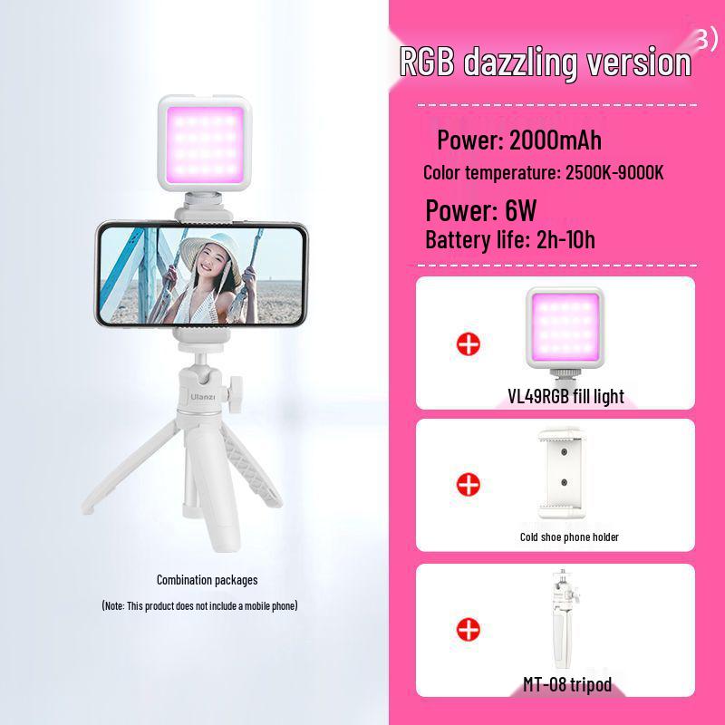 2025 VL49RGB Mini Pocket Full Color Fill Light for Mobile Photography