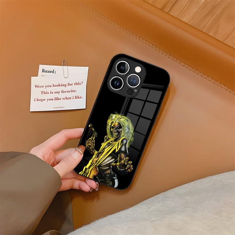 Skeleton Rock Band Phone Case Tempered Glass For IPhone 13 14 12 15 11 Plus Pro XS Max Mini X XR 8 7 6s SE2020 Cover