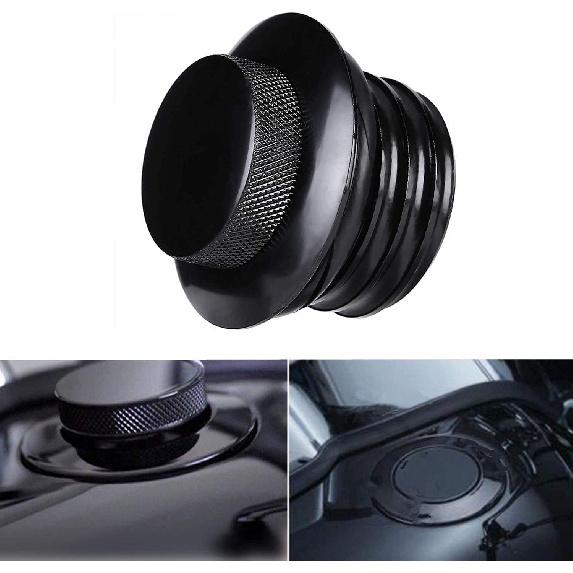 Tampa de Tanque de Combustível Pop-up Harley Flush, tampa de combustível, Tampa de Tanque de Óleo de Combustível Harley-Davidson no Sentido Horário, Tampa de Combustível Pop-up Preta para Tanque de Combustível Ventilado 1982-2018