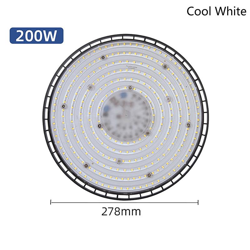 100/150/200W 3500/6500K Ufo Led High Bay Lights Waterproof Commercial Industrial Market Warehouse Garage Workshop Lamps