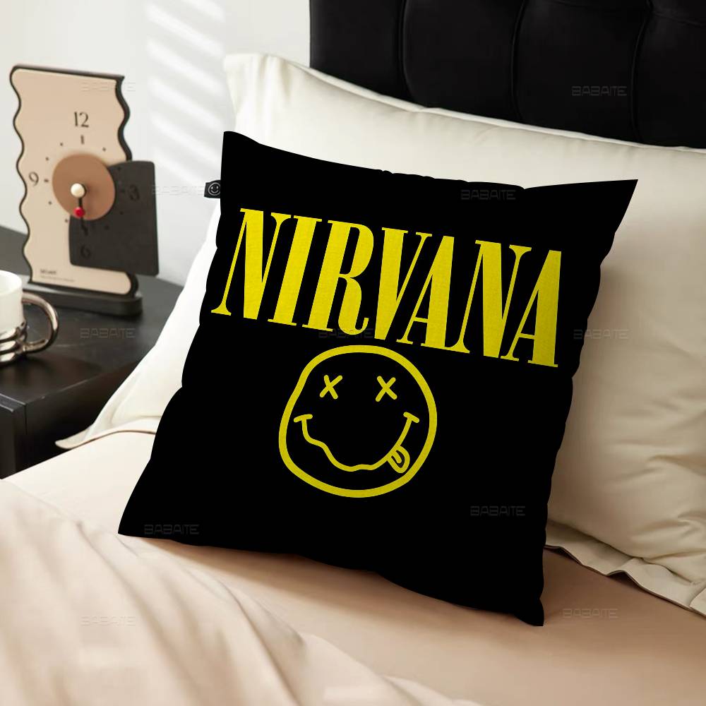 Band N-Nirvana Personalized picture text home decorative pillows Household Gifts 45x45cm