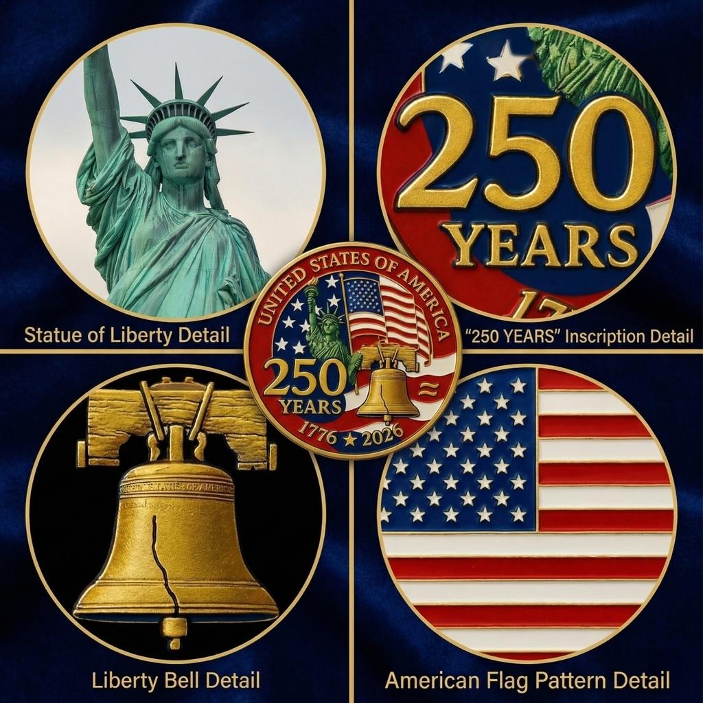 This Licensed United States 0th Anniversary Commemorative Coin Is A Piece Of American , Perfect For Collectors And .