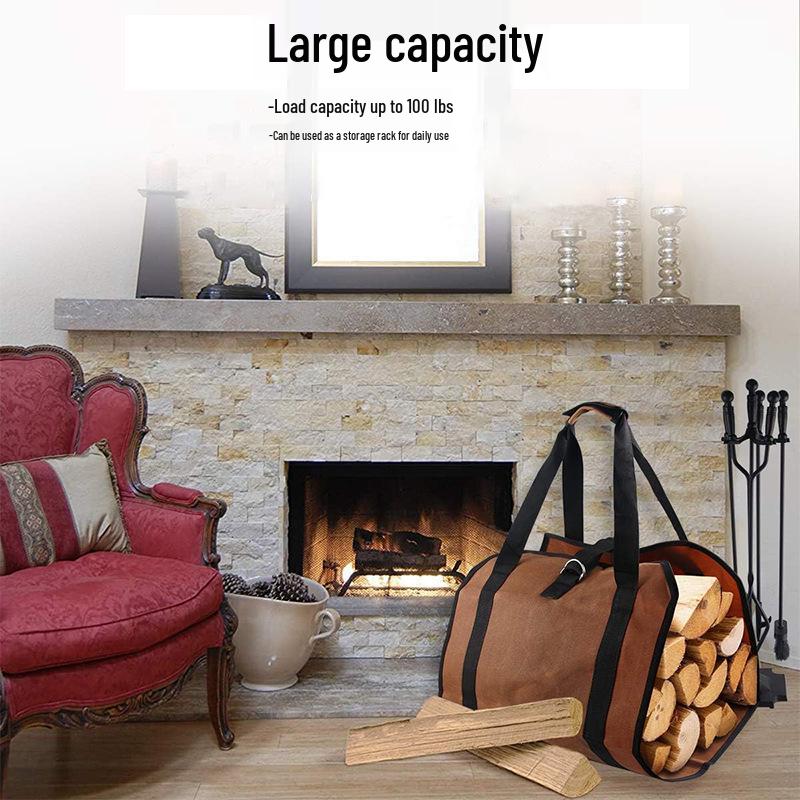 Hot Selling Large Capacity Outdoor Firewood Tote Bag for Logging and Storage.
