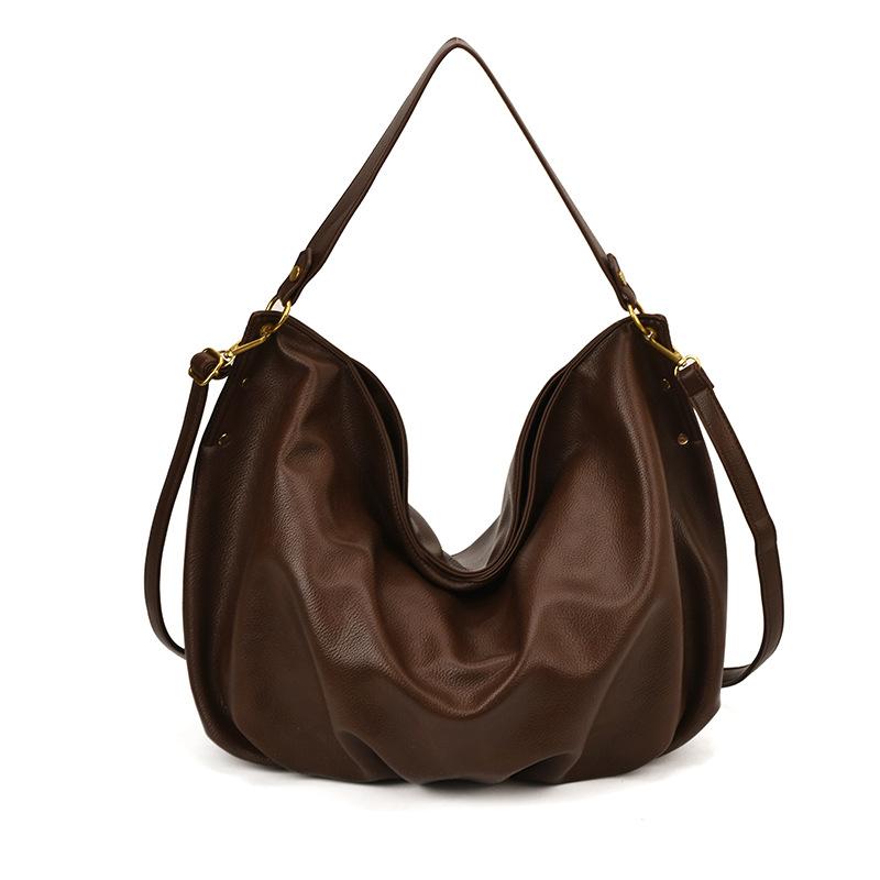 Casual Commuting Large-capacity Soft Leather Bag Women's 2025 New Trendy Versatile Messenger Bag Shoulder Underarm Bag Tote Bag