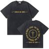Gewaschenes Vintage Christian Jesus Grafik T-Shirt für Herren Hohe Qualität Baumwolle T-Shirts Herren Hip Hop Gothic Oversized T-Shirt Streetwear