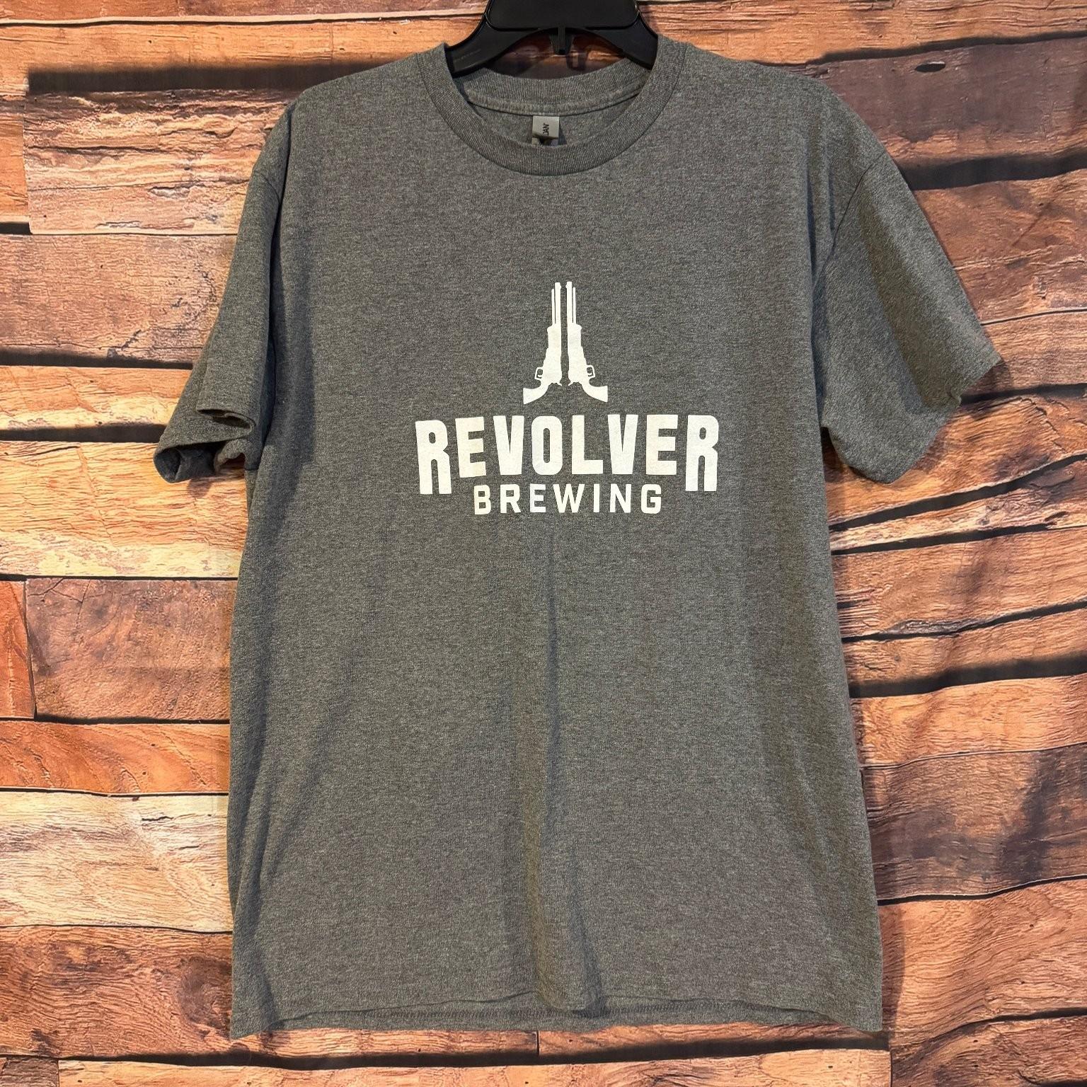 Gildan Men s Gray L Revolver Brewing ATM Food Science Club Cotton Poly Unisex T-Shirt S