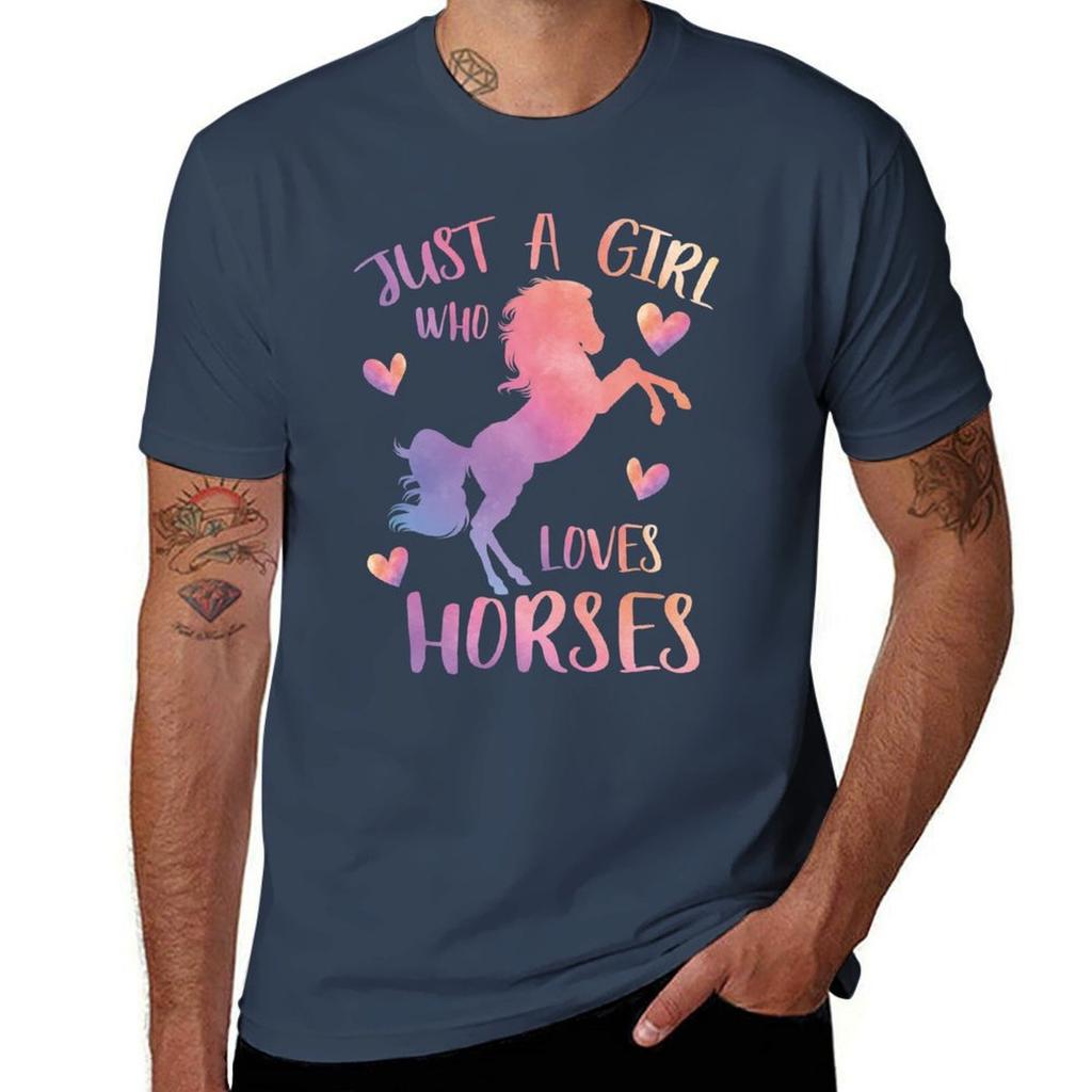 Just A Girl Who Loves Horses Tshirt Graphic T Shirts For Unisex Tshirt