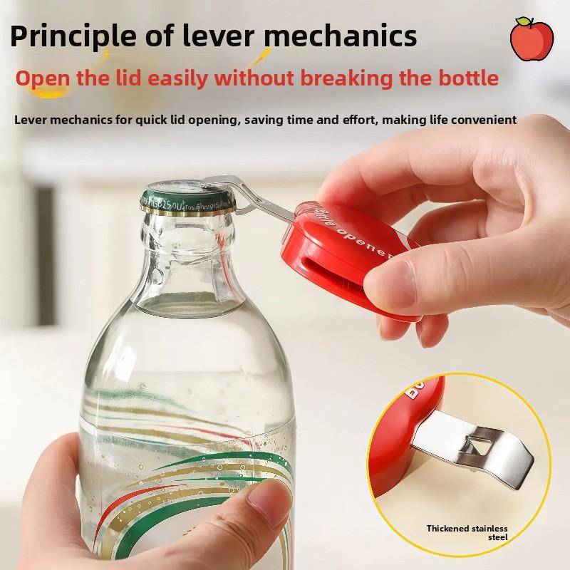Magnetic Apple-shaped Bottle Opener, Multi-functional Beer Bottle Lifter, Household Bottle Opener, Wine Opener, Bottle Screwdriver