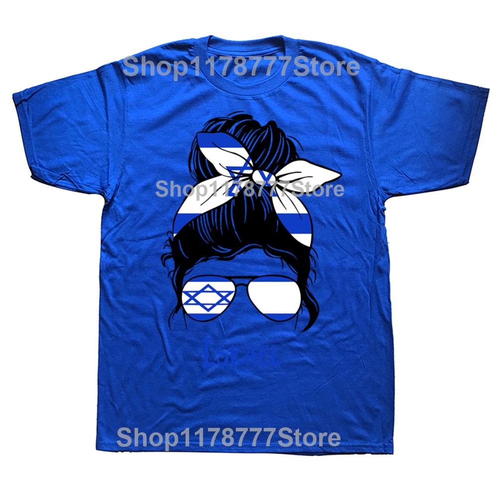 Funny Israel Girl Israeli Flag T Shirts Graphic Cotton Streetwear Short Sleeve Birthday Gifts Summer Style Tshirt Mens Clothing