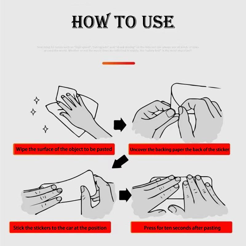 10 Stück/Set Auto Stoßstange Reflektierende Sicherheitsstreifen Aufkleber Auto Stern Reflektierender Aufkleber Reflektierendes Warn-Sicherheitsband