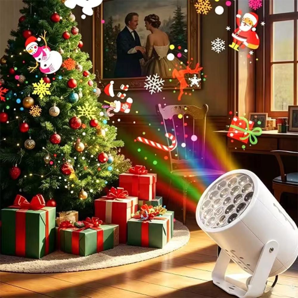 360 Grad drehbare Weihnachts-Projektorleuchte USB-betrieben Atmosphärenlampe Schlafzimmer