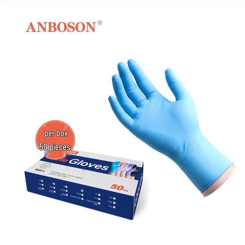 Disposable Thick Nitrile Gloves, Oil-Proof for Kitchen & Housework, 50 Pack, Neutral Packaging