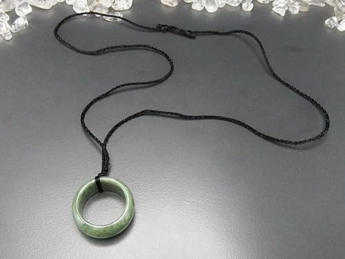 [Ishimachi] Carefully Selected Dark Jadeite Ring Necklace Genuine Jadeite Natural Stone Guardian Five Virtues Thumb Ring