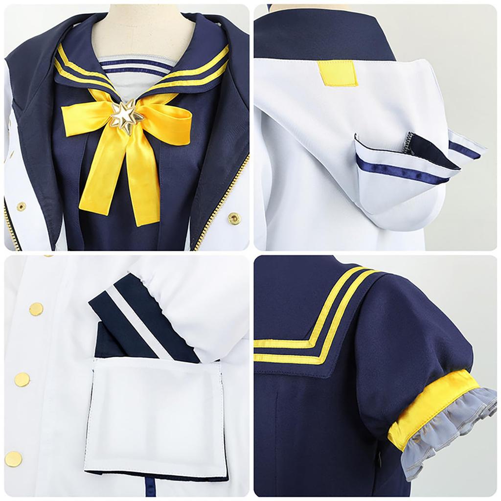[Milky Time] Hololive Suisei Hoshimachi Cosplay Halloween VTuber Sailor Uniform (Navy)