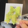 2Pcs Girls Cute Sequins Double Butterfly Hair Clip Bow Hairpins DIY Headwear Bow Decor Hairgrip Children Hair Accessories