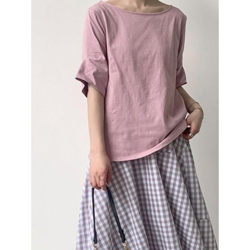 K-style Summer New Youth round Neck White Stripes Print Gas Casual Fashion Loose Half Sleeve T-shirt Tops