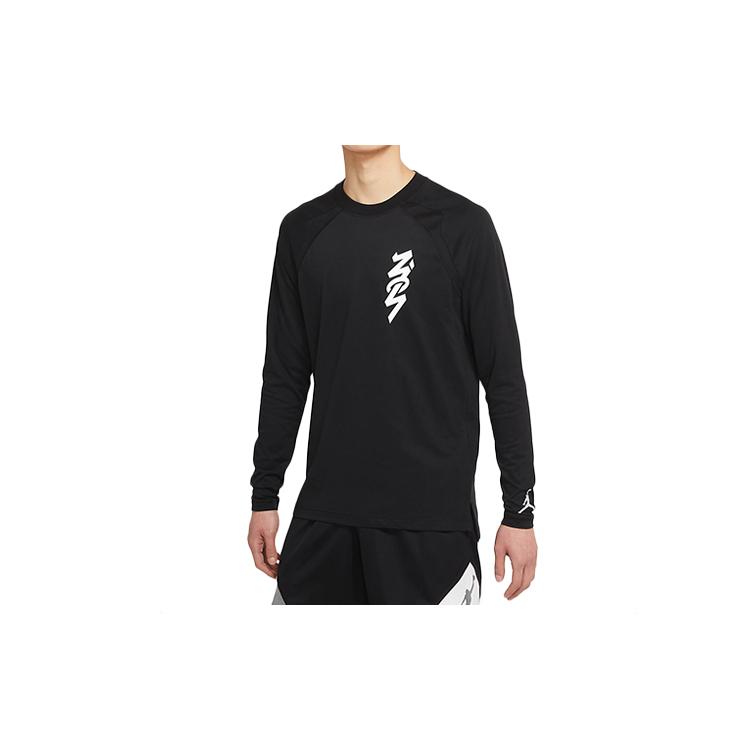 Jordan ZION SHOOTING SHIRT T Shirts Men s Black Crew Neck Moderate Straight Fit DH0589-010 S