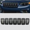 6AZ88DX8AB 6FM74SZ0AB 68323773AB 7Pcs Front Mesh Grille Ert Cover Trim Fit for Jeep Cherokee     Gloss Black