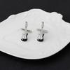 Funny Mens Guitar Shaped Enamel Cufflinks Musical Instrument Design Sleeve Button Music Fans Jewelry Silver Tone