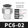 Pneumatic Copper Quick Connector PC8-02 Threaded Straight 16PC4-M5 Air Hose Adapter 6-01/10-03/12-04