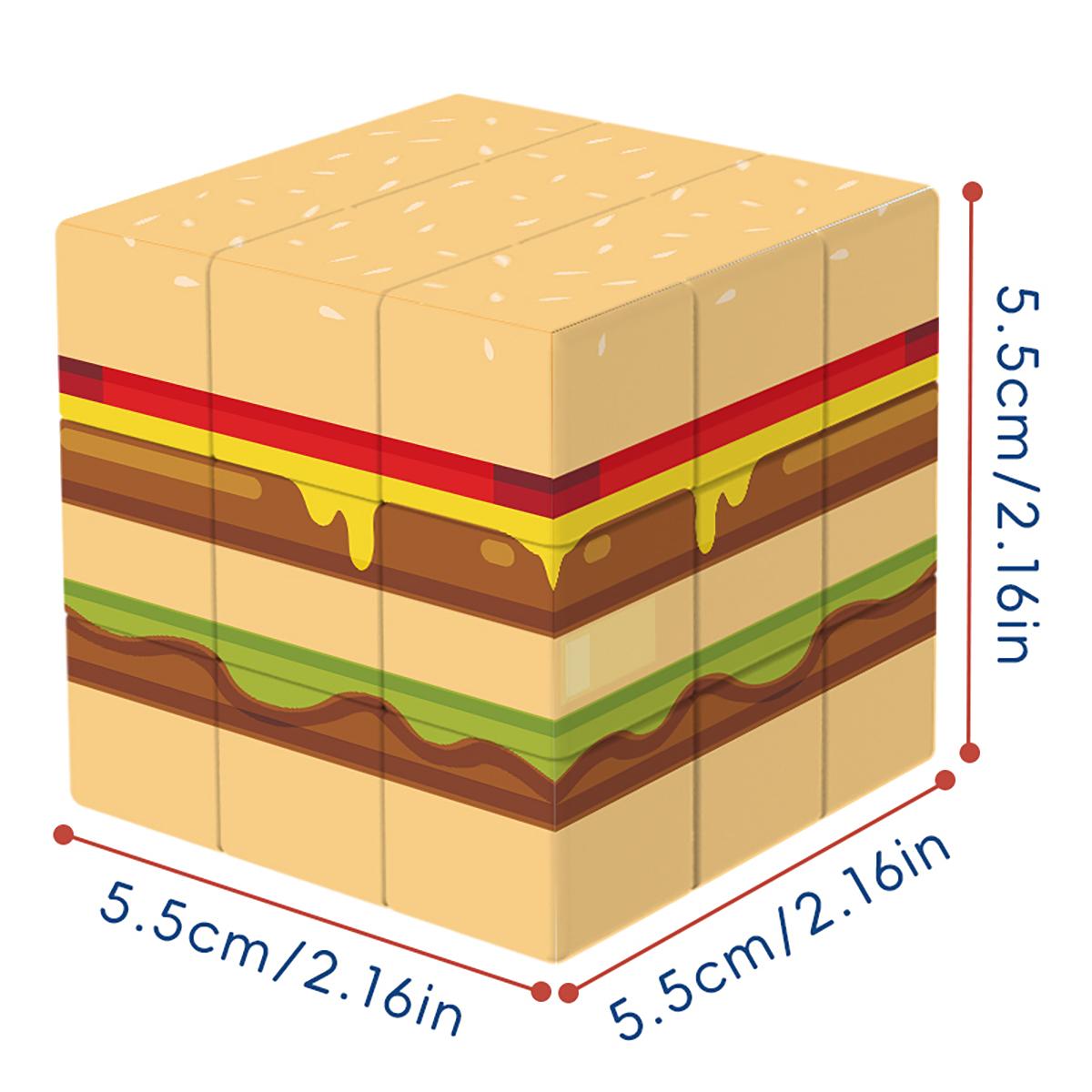 Magic Cube 3x3x3 3D UV printed Hamburger stress-relieving puzzle professional smooth speed game children s toy gift