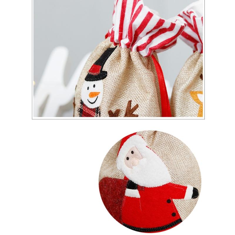 Xmas Gifts Wrapping Bags Candy Bags Christmas Wrapping Bag Party Favors for Creative Photo Props Decor Holiday Supplies