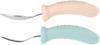 Skater Baby Silicone Spoon and Fork Ages 12 Months and Dishwasher Disney Mickey Minnie Petit Friends Easy-Grip Set, 11cm, Up, Safe, & SHSF1-A
