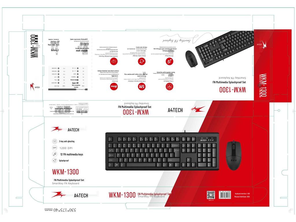 A4TECH WKM-1000 Wired Desktop/Laptop Keyboard