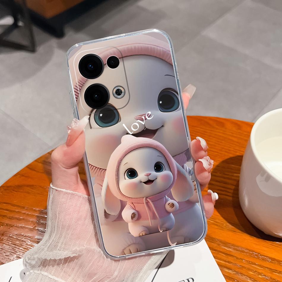 For Oppo Reno 13 Pro Phone Cases Leisure Flower Transparent Back Cover For Oppo Reno13 Pro 13Pro 5G Soft Slim Anti Drop Housing
